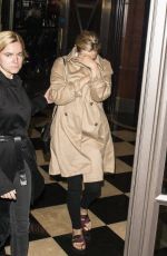ELIZABETH OLSEN Leaves Her Hotel in London 04/20/2015