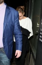 ELIZABETH OLSEN Night Out in London 04/21/2015