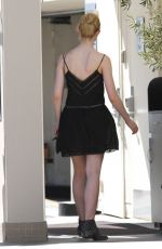 ELLE FANNING Arrives at Dermatologist in Beverly Hills