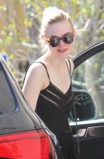 ELLE FANNING Arrives at Dermatologist in Beverly Hills