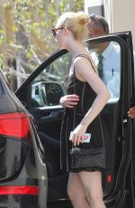 ELLE FANNING Arrives at Dermatologist in Beverly Hills