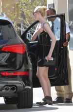 ELLE FANNING Arrives at Dermatologist in Beverly Hills