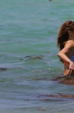 EMILY BETT RICKARDS in Bikini at a Beach in Miami 04/25/2015