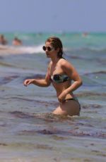 EMILY BETT RICKARDS in Bikini at a Beach in Miami 04/25/2015