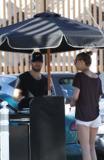 EMILY VANCAMP in Shorts at Sugarfish in West Hollywood