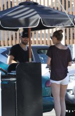 EMILY VANCAMP in Shorts at Sugarfish in West Hollywood