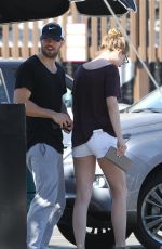 EMILY VANCAMP in Shorts at Sugarfish in West Hollywood