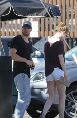 EMILY VANCAMP in Shorts at Sugarfish in West Hollywood