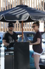 EMILY VANCAMP in Shorts at Sugarfish in West Hollywood
