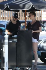 EMILY VANCAMP in Shorts at Sugarfish in West Hollywood