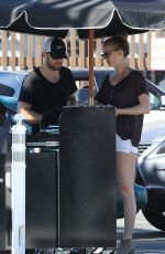 EMILY VANCAMP in Shorts at Sugarfish in West Hollywood