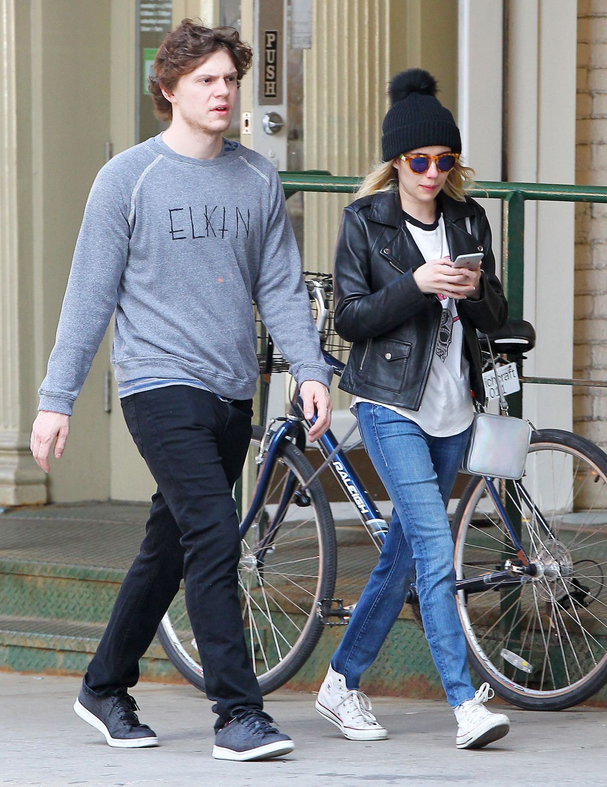 EMMA ROBERTS and Evan Peters Out and About in Beverly Hills EMMA ROBERTS and Evan Peters Out and About in Beverly Hills