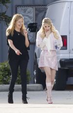 EMMA ROBERTS at Scream Queens Movie Set in New Orleans