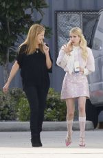 EMMA ROBERTS at Scream Queens Movie Set in New Orleans