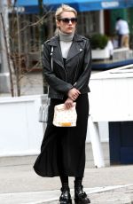 EMMA ROBERTS Leaves a Bakery in New York