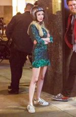 EMMA ROBERTS on the Set of Nerve in New York