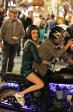 EMMA ROBERTS on the Set of Nerve in New York