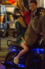 EMMA ROBERTS on the Set of Nerve in New York