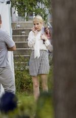 EMMA ROBERTS on the Set of Scream Queens in New Orleans