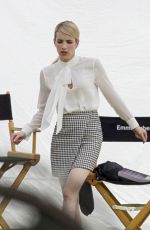 EMMA ROBERTS on the Set of Scream Queens in New Orleans