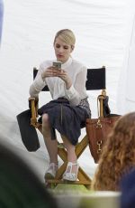 EMMA ROBERTS on the Set of Scream Queens in New Orleans