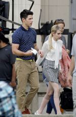 EMMA ROBERTS on the Set of Scream Queens in New Orleans