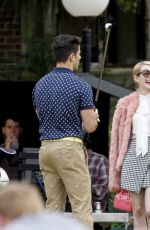 EMMA ROBERTS on the Set of Scream Queens in New Orleans