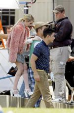 EMMA ROBERTS on the Set of Scream Queens in New Orleans
