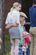 EMMA ROBERTS on the Set of Scream Queens in New Orleans