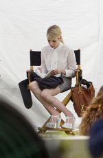 EMMA ROBERTS on the Set of Scream Queens in New Orleans