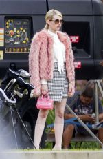 EMMA ROBERTS on the Set of Scream Queens in New Orleans