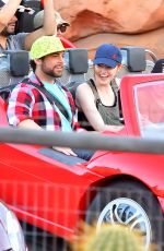 EMMA STONE at Disneyland in Anaheim