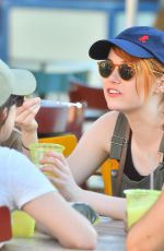EMMA STONE at Disneyland in Anaheim