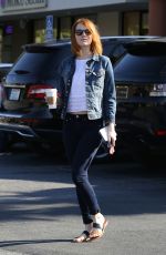 EMMA STONE in Jeans Out and About in Brentwood