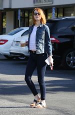 EMMA STONE in Jeans Out and About in Brentwood