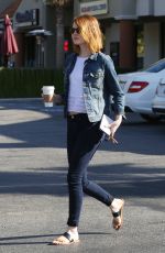 EMMA STONE in Jeans Out and About in Brentwood