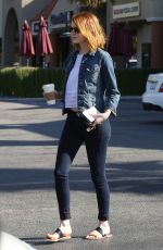 EMMA STONE in Jeans Out and About in Brentwood