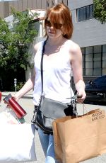 EMMA STONE Out Shopping in Los Angeles 04/29/2015
