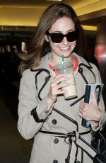 EMMY ROSSUM Arrives at Los Angeles International Airport