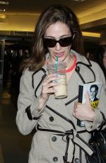 EMMY ROSSUM Arrives at Los Angeles International Airport