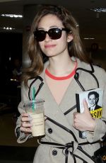 EMMY ROSSUM Arrives at Los Angeles International Airport