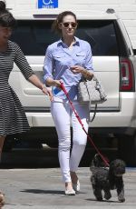 EMMY ROSSUM Takes Her Dog to a Vet in West Hollywood