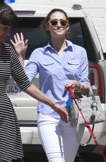 EMMY ROSSUM Takes Her Dog to a Vet in West Hollywood