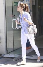 EMMY ROSSUM Takes Her Dog to a Vet in West Hollywood