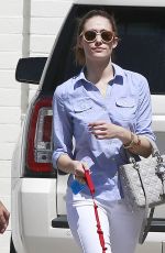 EMMY ROSSUM Takes Her Dog to a Vet in West Hollywood