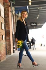 ERIN HEATHERTON in Ripped Jeans Out and About in New York