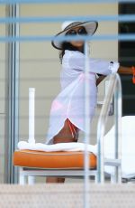 EVA LONGORIA at a Pool in Miami