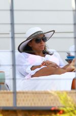 EVA LONGORIA at a Pool in Miami