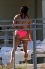 EVA LONGORIA in Bikini on the Pool in Miami