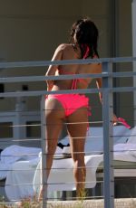 EVA LONGORIA in Bikini on the Pool in Miami
